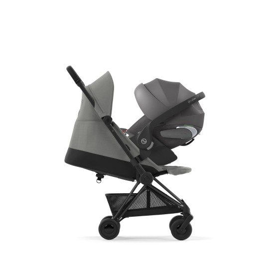 Coya vežimėlis Mirage Grey, matt black frame