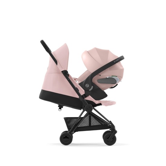 Coya vežimėlis Peach Pink, matt black frame