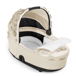 Mios V3 Lux lopšys Simply Flowers Beige
