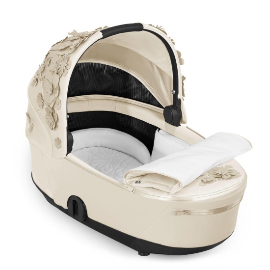Mios V3 Lux lopšys Simply Flowers Beige
