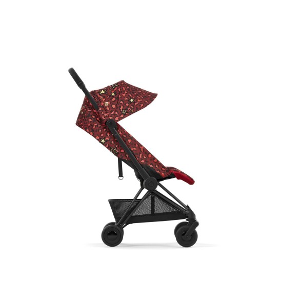 Coya vežimėlis Rockstar Rosenrot Red, Matt Black frame