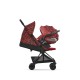 Coya vežimėlis Rockstar Rosenrot Red, Matt Black frame