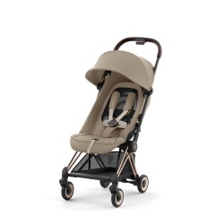 CYBEX Coya vežimėlis Cozy Beige, rose gold važiuoklė