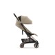 CYBEX Coya vežimėlis Cozy Beige, rose gold važiuoklė
