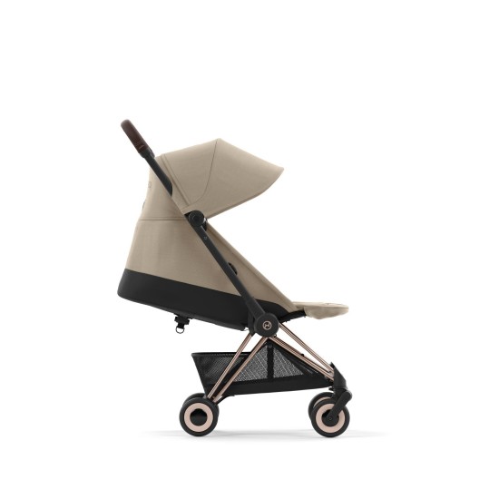 CYBEX Coya vežimėlis Cozy Beige, rose gold važiuoklė