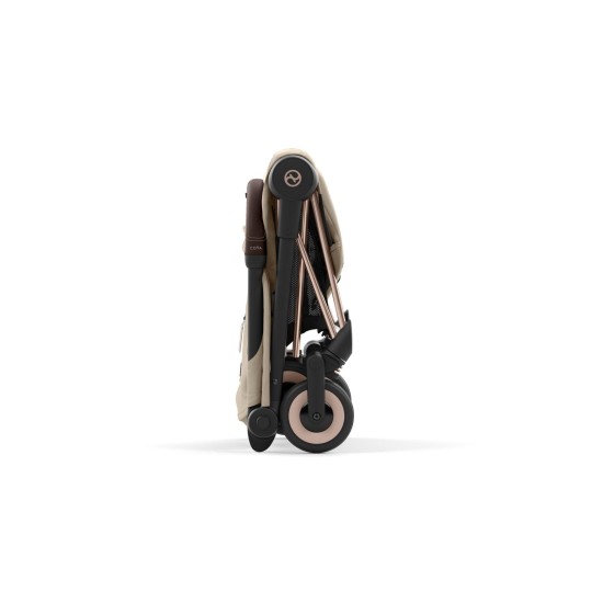 CYBEX Coya vežimėlis Cozy Beige, rose gold važiuoklė
