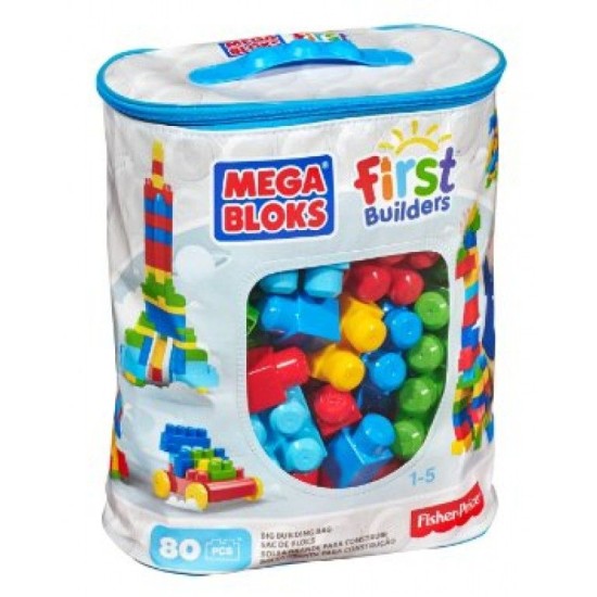 Fisher price MEGA BLOKS kaladėlių rinkinys, krepšyje 80 det. Fisher price MEGA BLOKS kaladėlių rinkinys, krepšyje 80 det.