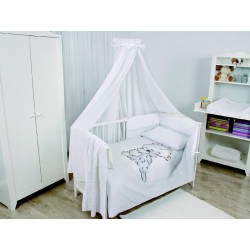 BabyMatex 4 dalių užvalkalų komplektas BIANCO