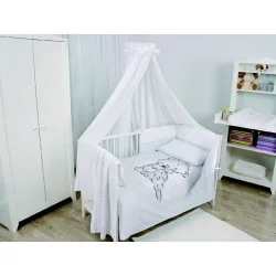 BabyMatex 3 dalių užvalkalų komplektas BIANCO