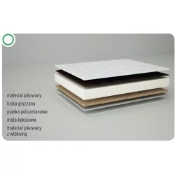 DANPOL čiužinys LUXE  grikinis- kokosinis 140x70x9