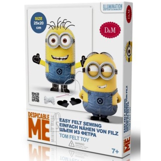 SIUVAME IŠ VELTINIO Žaislas Minionas TOMAS SIUVAME IŠ VELTINIO Žaislas Minionas TOMAS