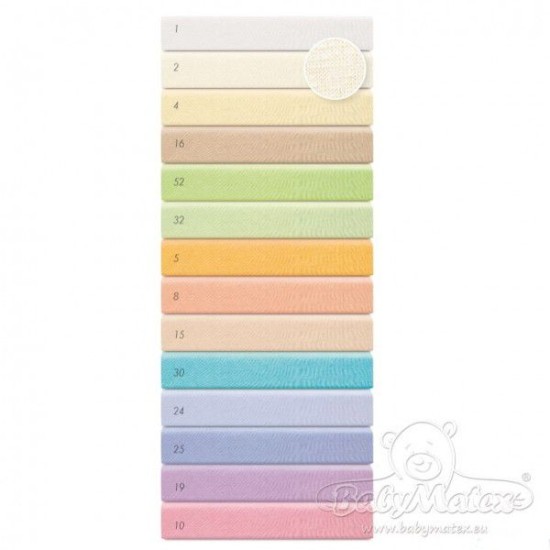 Baby Matex neperšlampanti paklodė Jersey su guma 120*60 cm (įvairių spalvų)